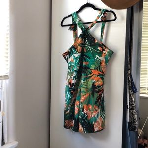 ZARA TROPICAL ROMPER SIZE LARGE